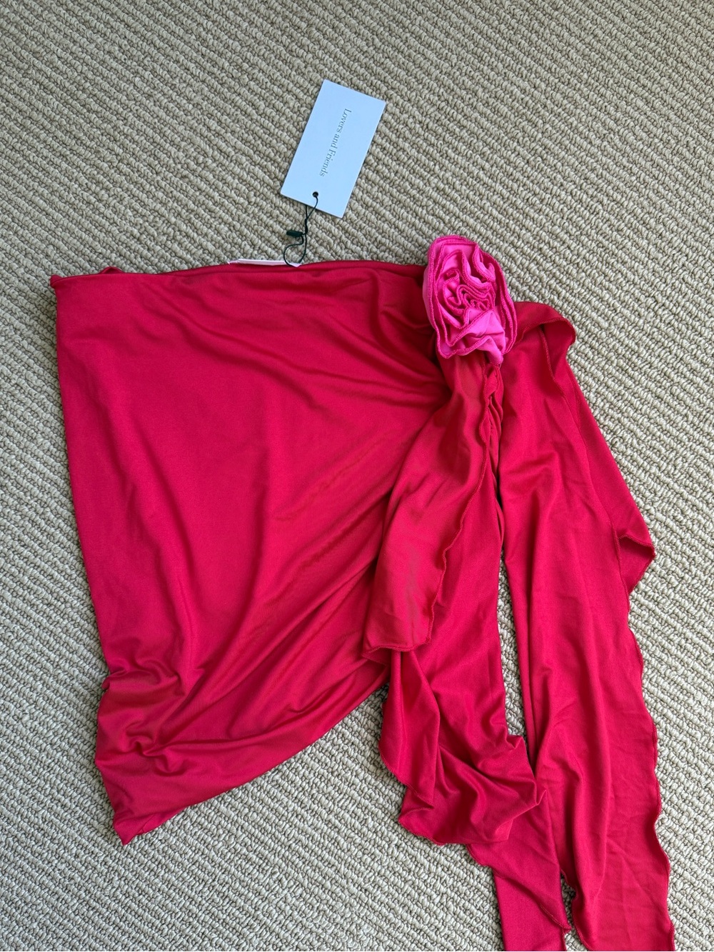 Lovers + Friends Cordelia Mini Skirt In Pink & Red